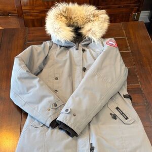 Canada Goose Light Gray Hooded Puffer Parka